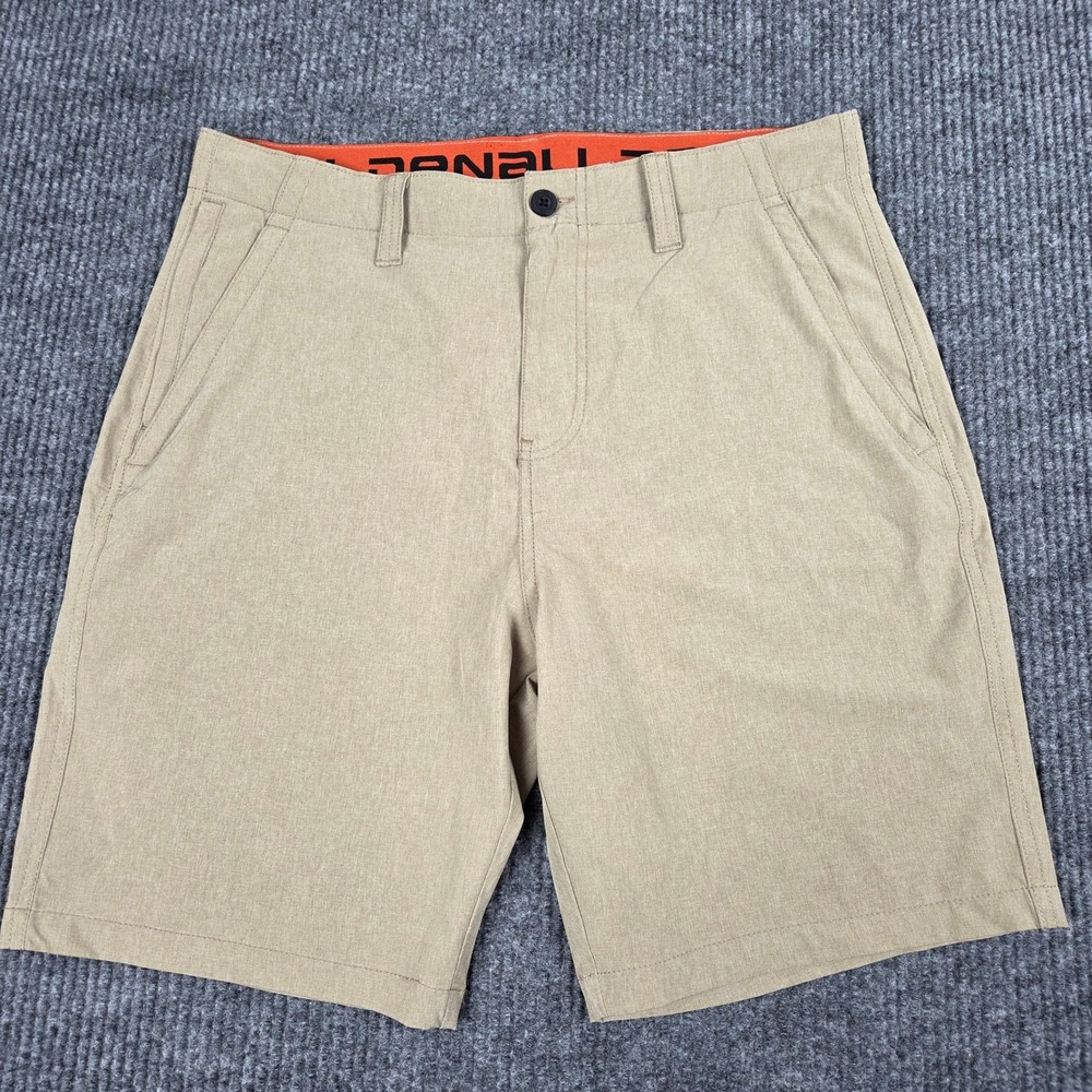 Denali Mens Hybrid Walk Shorts Size 34 Khaki Tan Stretch Performance Quick Dry